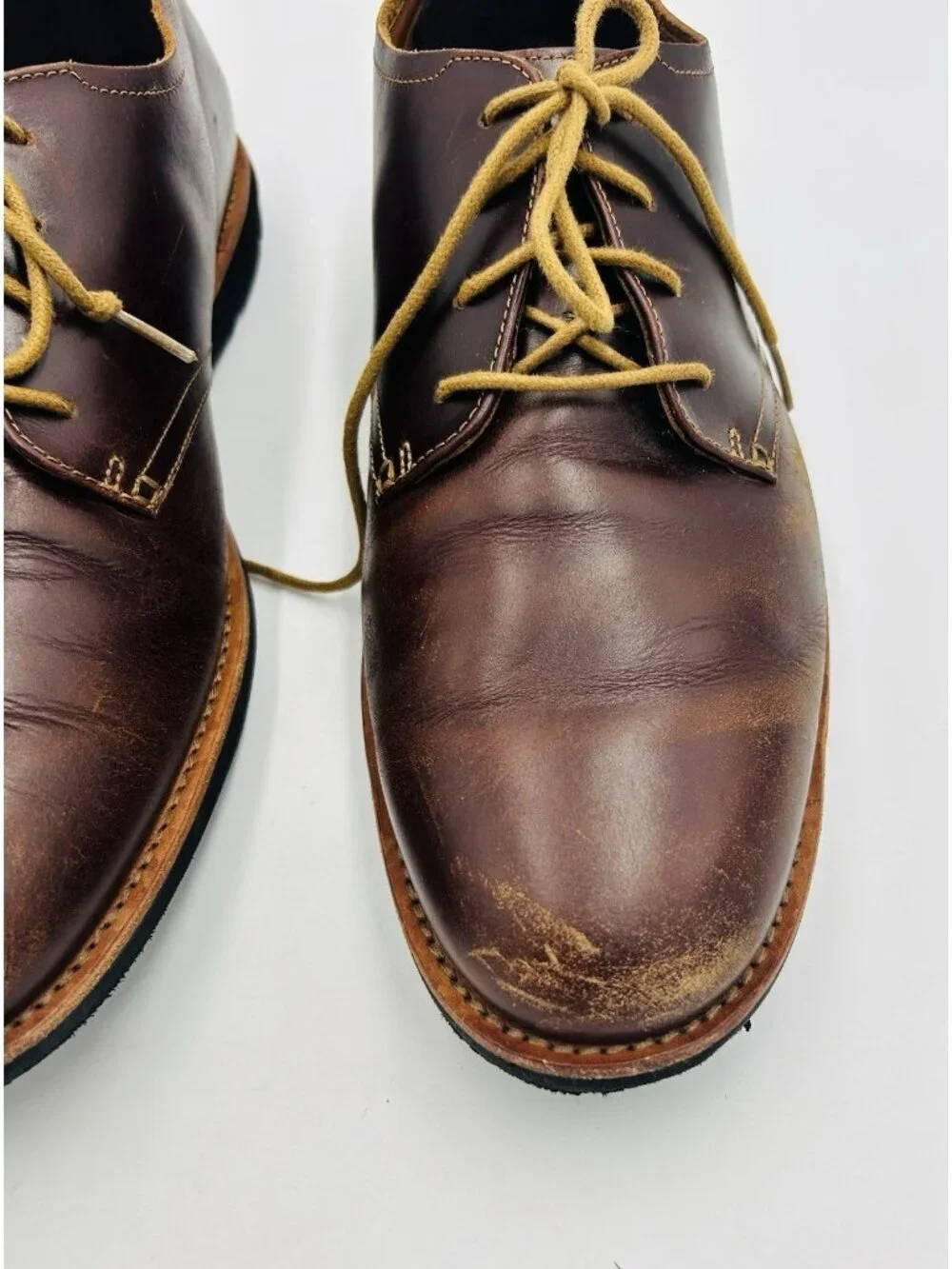 Timberland Classic Oxford Lace-Up Shoes Brown Genuine Leather Men's Size 13